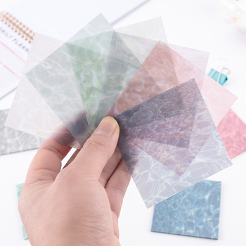 30 coli autocolante cu valuri de apă – material PET impermeabil, carnet de notițe pentru elevi