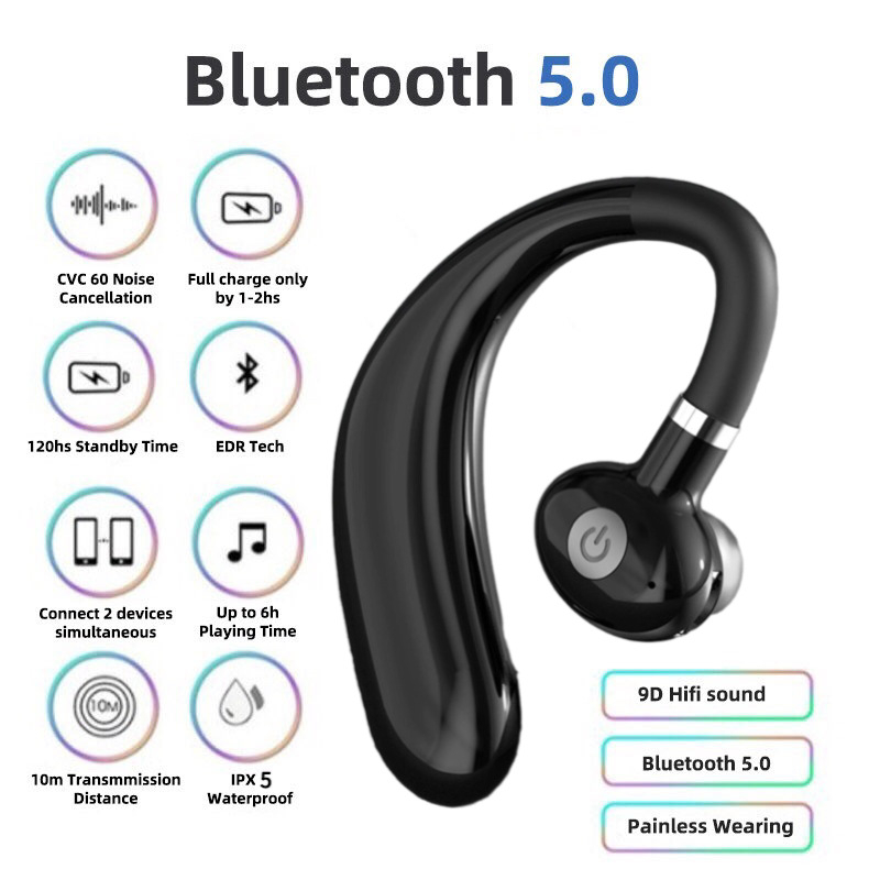 Bluetooth slušalice s koštanom vodljivošću, s držačem za uho, mini TWS sportske slušalice, nisu u uhu