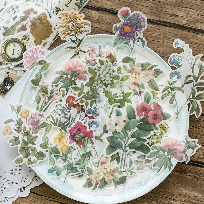 Seria Povestiri din Trecut: pachet de autocolante din hârtie Washi pentru jurnale și albume — autocolante decorative DIY, 10 modele