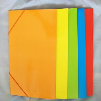 Mapă A4 cu bandă elastică, modelul 988, hârtie colorată, papetărie de birou