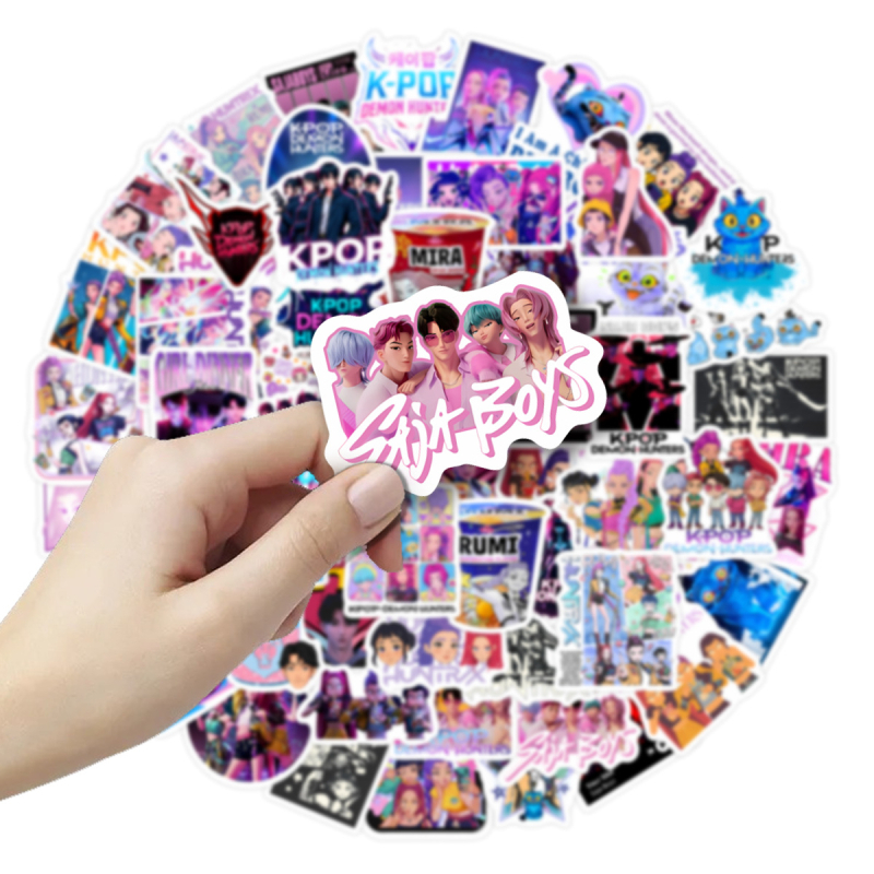 65 autocolante K-pop Hunter Girl Group pentru decor DIY, jurnal și caiet – PVC, desen animat