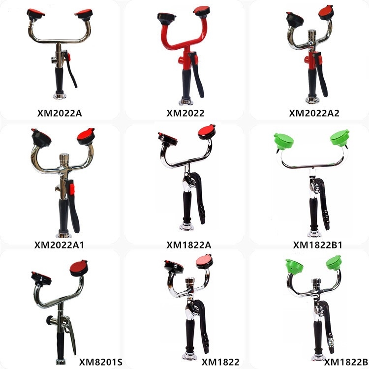 Bakreni stolni sustav za ispiranje očiju, dvostruka glava, laboratorijska upotreba
