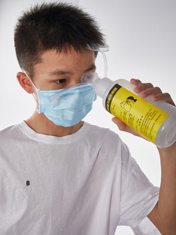 6670 Zidni prijenosni tuš za oči s dvostrukim bočicama, za laboratorij