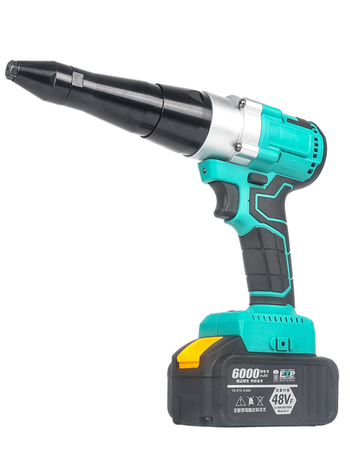 Pistol electric de nituri cu baterie Li‑ion, instrument de nituit complet automat, încărcare prin atingere