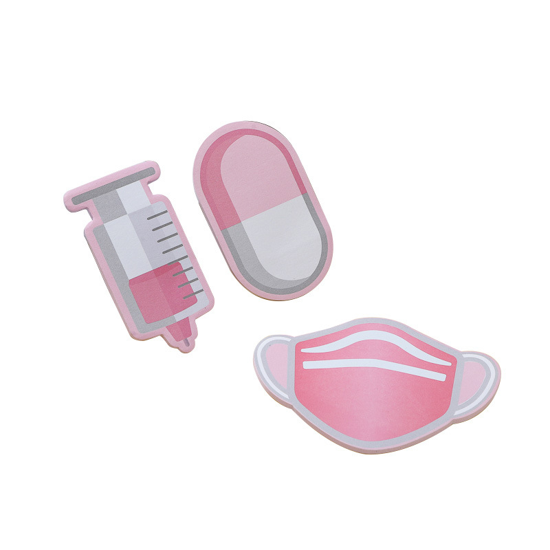 Set de sticky notes cu temă medicală și blocnotes în forme variate pentru planificare creativă