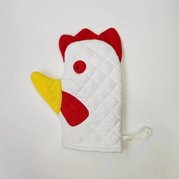 Mănuși de cuptor, în formă de cocoș, design desene animate, rezistente la căldură