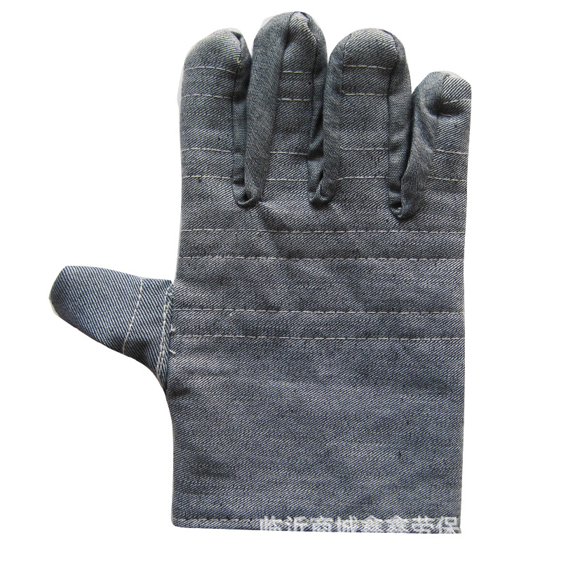 Mănuși din denim cu două straturi și din pânză, izolație termică, rezistență la uzură și la înțepare, mănuși din bumbac pentru manipulare mecanică