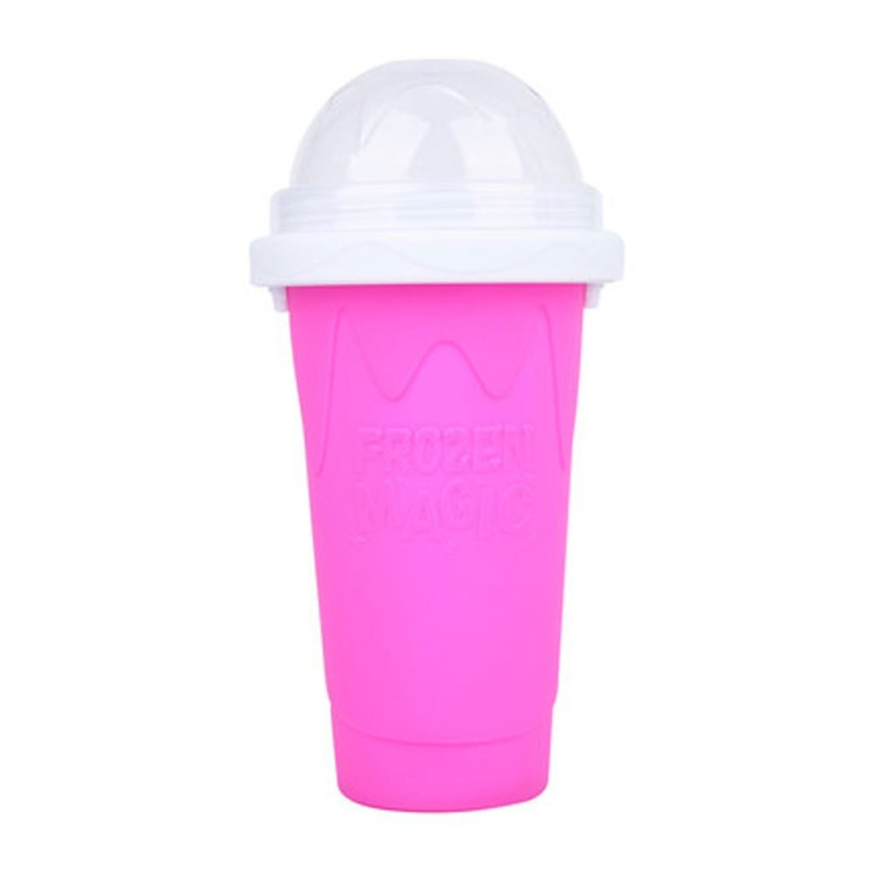 Szilikonból készült kettős falú pohár slushie-hoz és smoothie-hoz – rázó pohár gyors hűtéssel