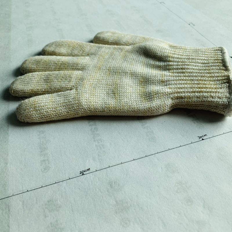 Mănuși rezistente la temperaturi înalte, amestec aramidă-bumbac, Micro-gradient, 23 cm lungime, albe, mărimea M