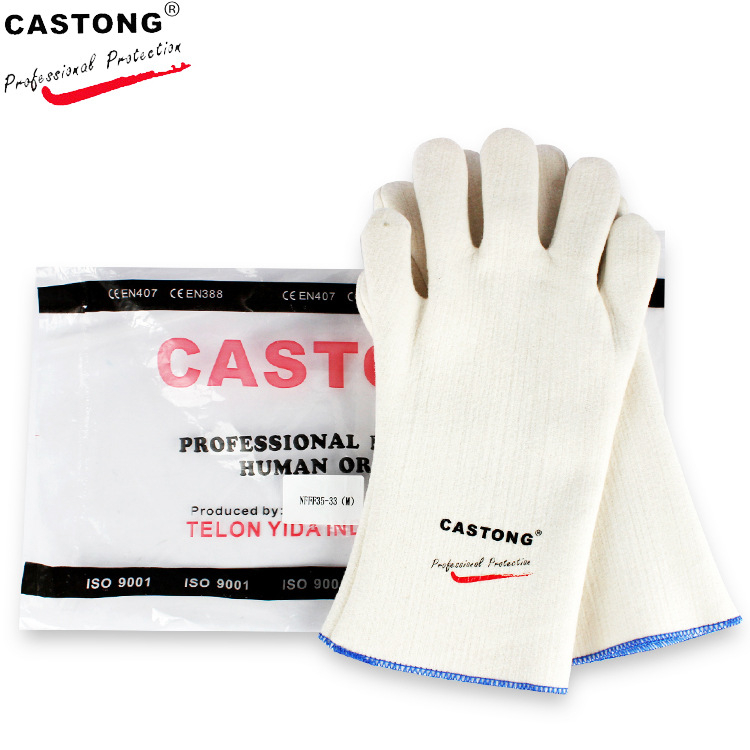 Castington NFFF35-33 Mănuși rezistente la temperaturi până la 300°C, Anti-arsuri, Izolație termică pentru cuptor și cuptor cu microunde