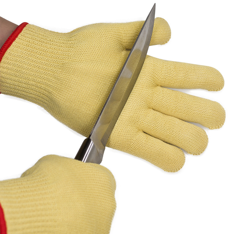 Mănuși din aramidă, două straturi, rezistente la temperaturi înalte, rezistente la tăieturi, ignifuge, pentru cuptorul cu microunde, protecție la arsură, uz industrial