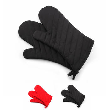 Mănuși din silicon pentru cuptor, negre, cu model twill, rezistente la temperaturi înalte, antiderapante, 18x33 cm