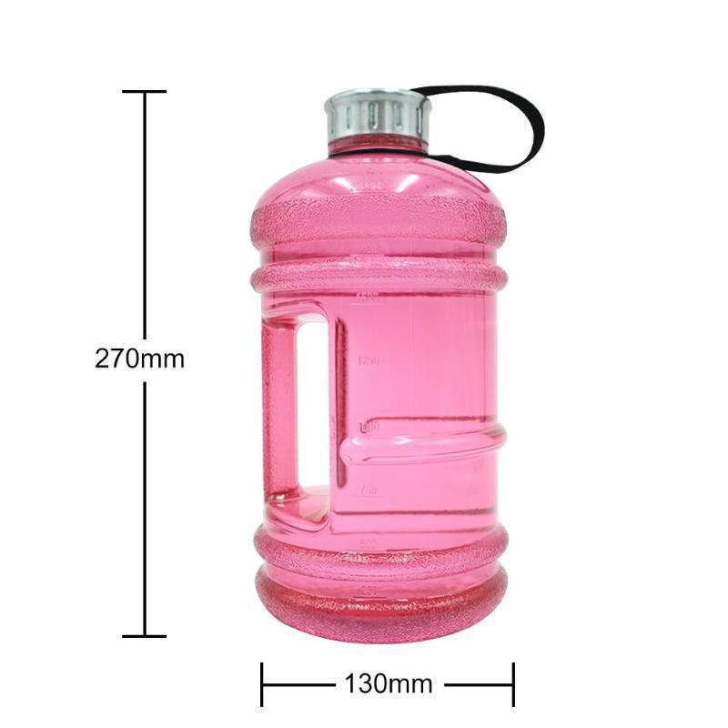 Sticlă de apă din plastic, 2.2 L, personalizabilă cu imaginea dvs., pentru fitness, cu pereți dubli și etanșare