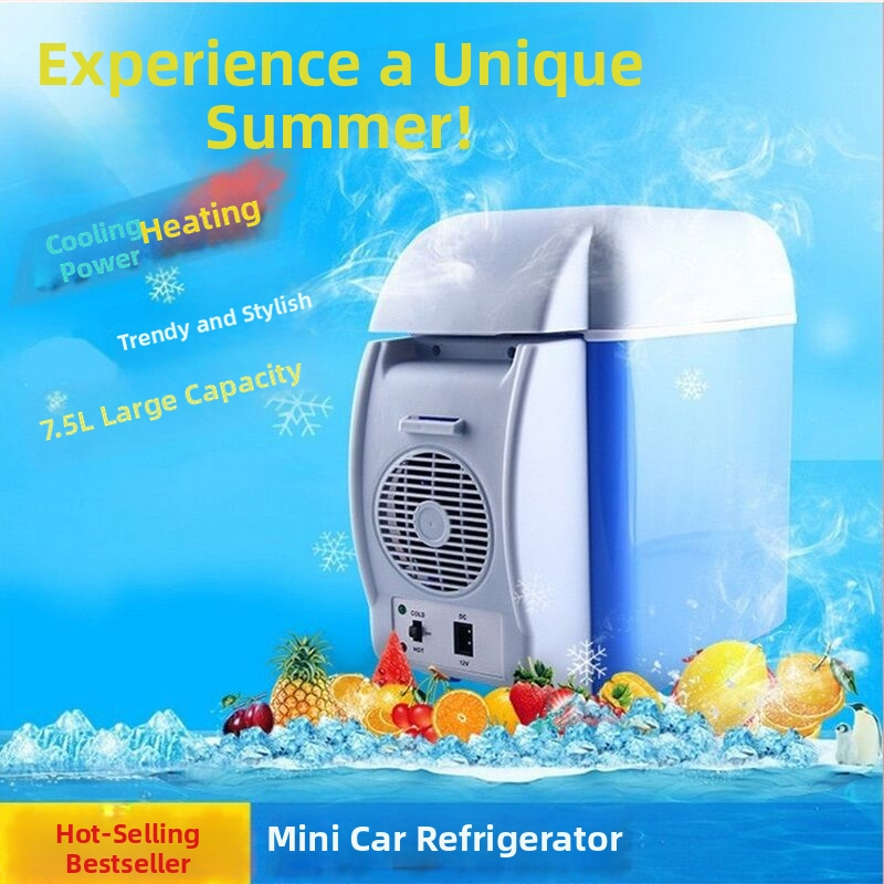 Mini frigider auto 7,5 L, portabil cu funcție de încălzire și răcire