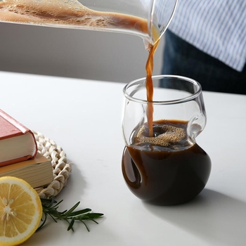Pahar din sticlă borosilicată cu model în spirală, pentru apă, ceai, bere, whiskey și cafea, cu capac
