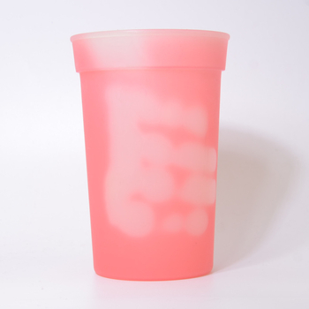 Pahar din plastic care își schimbă culoarea în funcție de temperatură, 16 oz, pătrat, PP