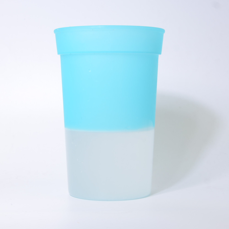 Pahar din plastic care își schimbă culoarea în funcție de temperatură, 16 oz, pătrat, PP