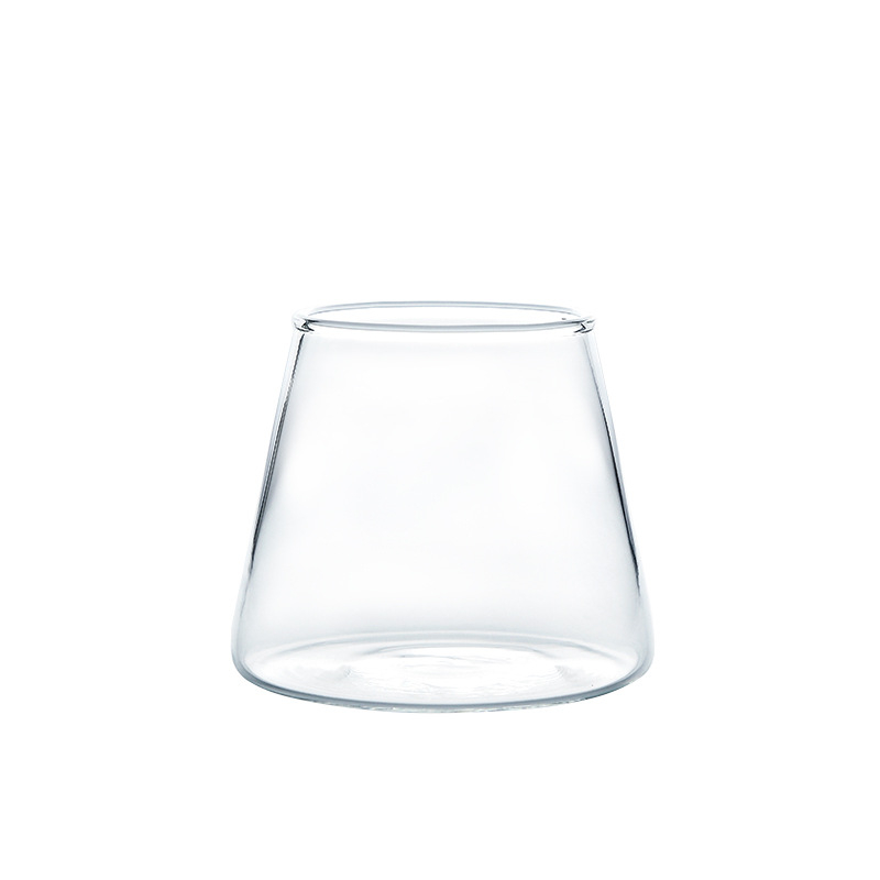 Pahar din sticlă borosilikată transparent Fuji Mountain – pentru uz casnic, pentru băuturi reci, suc, whisky, vin și cafea