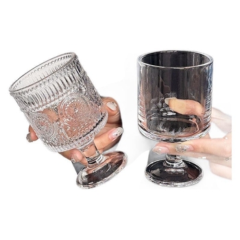 Magas lábú üveg otthoni használatra – minimalist design, víz, gyümölcslé, kávé és whiskey pohár
