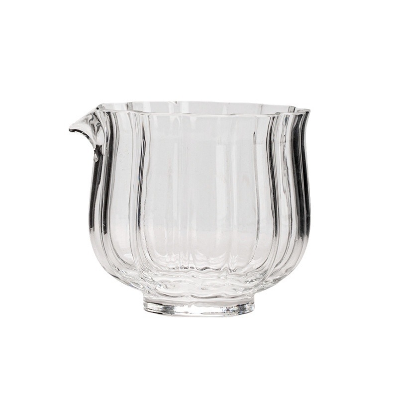 Ceainic mic din sticlă borosilicat, design Zen lotus japonez, vas de servire rezistent la căldură