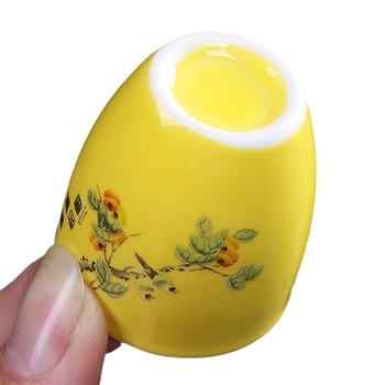 Set porțelan de vin cu decantor și șase pahare, design cu pinguin