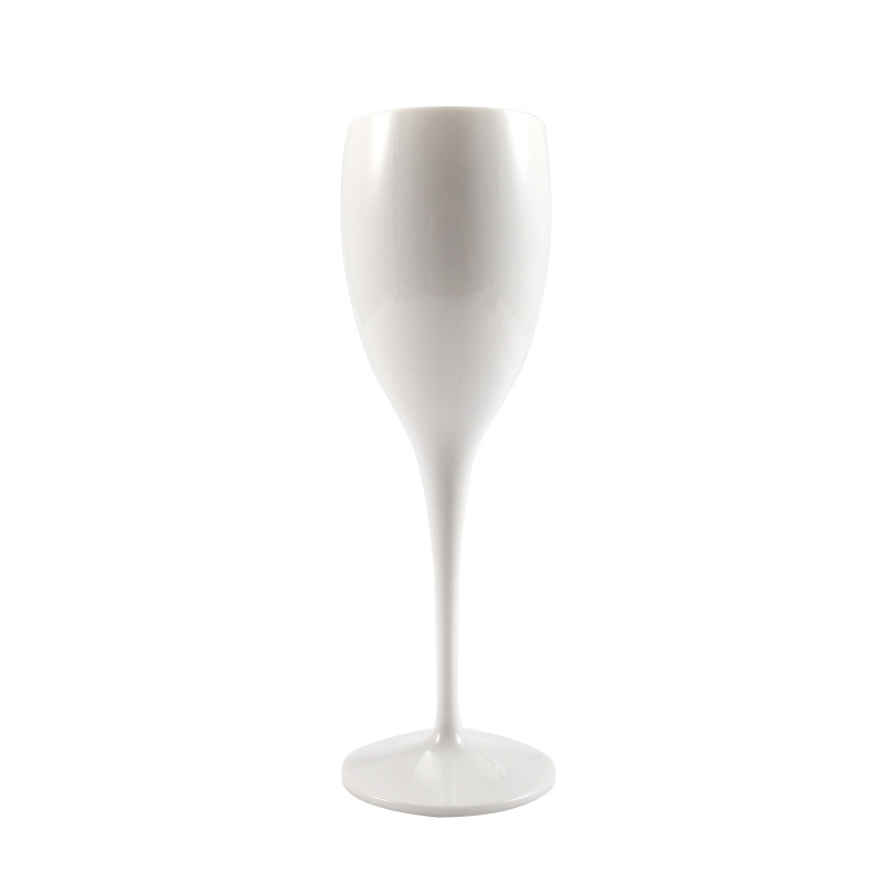Pahar de șampanie din acril, înalt, 180 ml, stil european-american, pahar plastic transparent pentru vin și cocktail