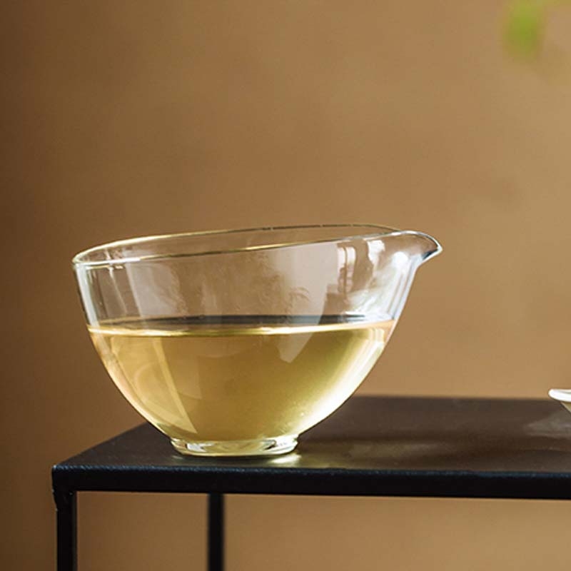 Pahar din sticlă borosilicat de înaltă rezistență, în stil japonez, pentru ceremonii de ceai, fără mâner și fără capac