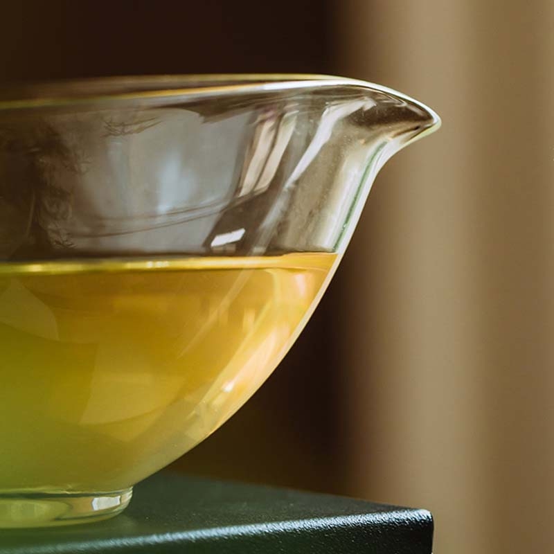Pahar din sticlă borosilicat de înaltă rezistență, în stil japonez, pentru ceremonii de ceai, fără mâner și fără capac