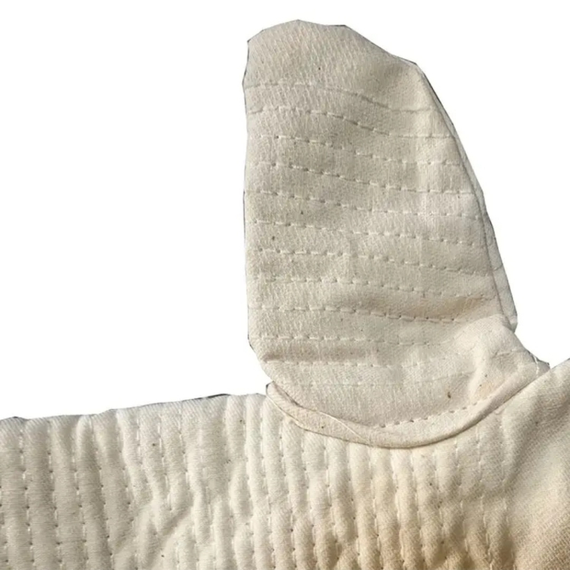 Anyunda Mănuși de sudură din pânză dublă, căptuți integral, rezistente la uzură, ușor de folosit, pânză albă
