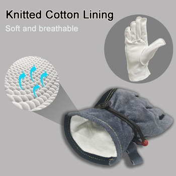 Mănuși de lucru din piele de vită pentru construcții, grădinărit și reparații auto, protecție și rezistență la abraziune