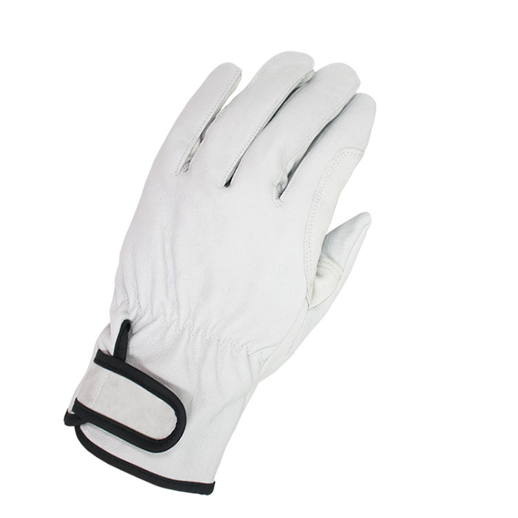 Mănuși din piele de oaie pentru sudură și grădinărit – mănuși de protecție, reutilizabile, cu suport pentru palmă, mărimi M/L/XL, lungime 23,5 cm