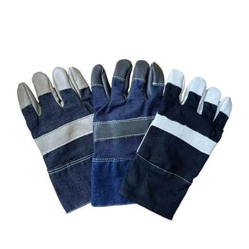 Kratke rukavice za zavarivanje od kože teladi, dvostruki sloj, za zavarivanje argonskim lukom, denim podstava s baršunom i pamukom