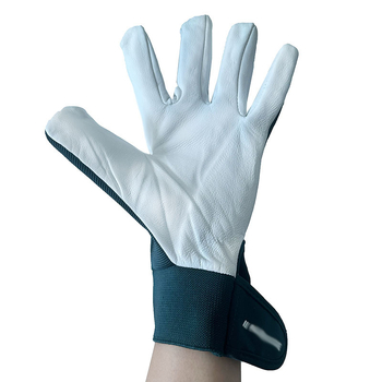 Mănuși albe din piele de oaie pentru ciclism și condus, material elastic, fără căptușeală, formă ergonomică a mâinii, pentru mecanici și sudură TIG