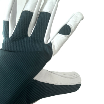 Mănuși albe din piele de oaie pentru ciclism și condus, material elastic, fără căptușeală, formă ergonomică a mâinii, pentru mecanici și sudură TIG