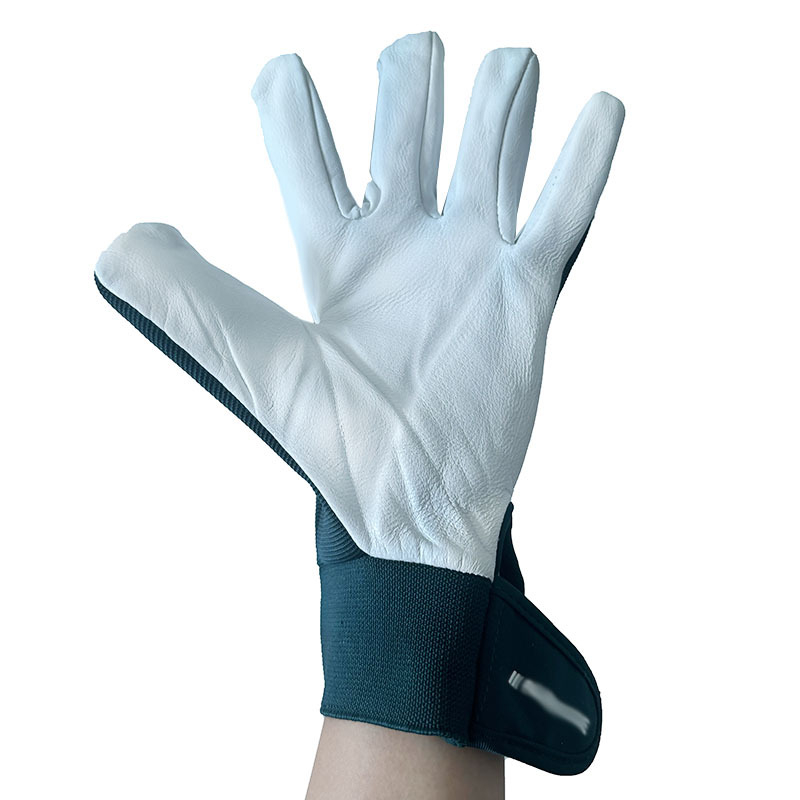 Mănuși albe din piele de oaie pentru ciclism și condus, material elastic, fără căptușeală, formă ergonomică a mâinii, pentru mecanici și sudură TIG