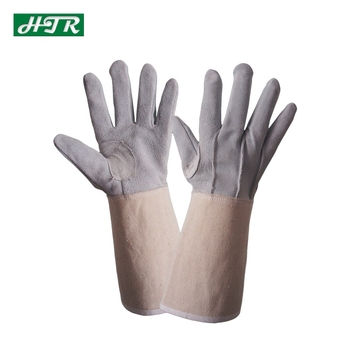 HTR 0214B Dvoslojne kožne rukavice za zavarivanje, 35 cm