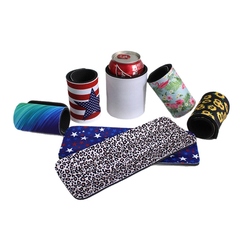Husă pliabilă din neopren pentru conservă, cu design în formă de arc, imprimare monocromă, pentru DIY husă Coca‑Cola pentru conservă