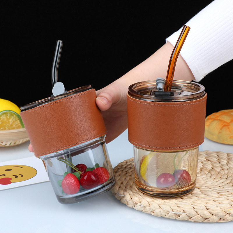 Husă pentru ceașcă de cafea cu textură de bambus, piele PU, izolație, logo personalizat