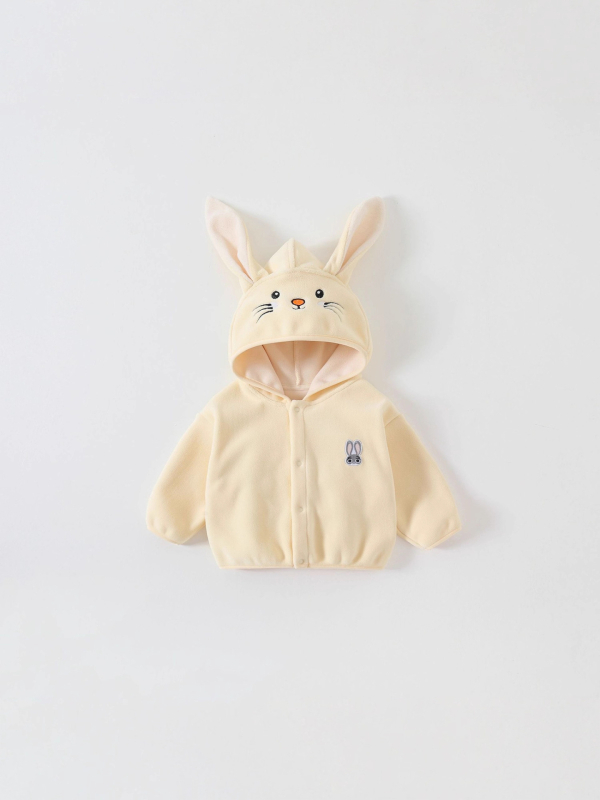 Uniszex gyerek kabát fleece-béléssel, 2025-ös őszre, kapucnis, rövid fazon, kétoldalas fleece