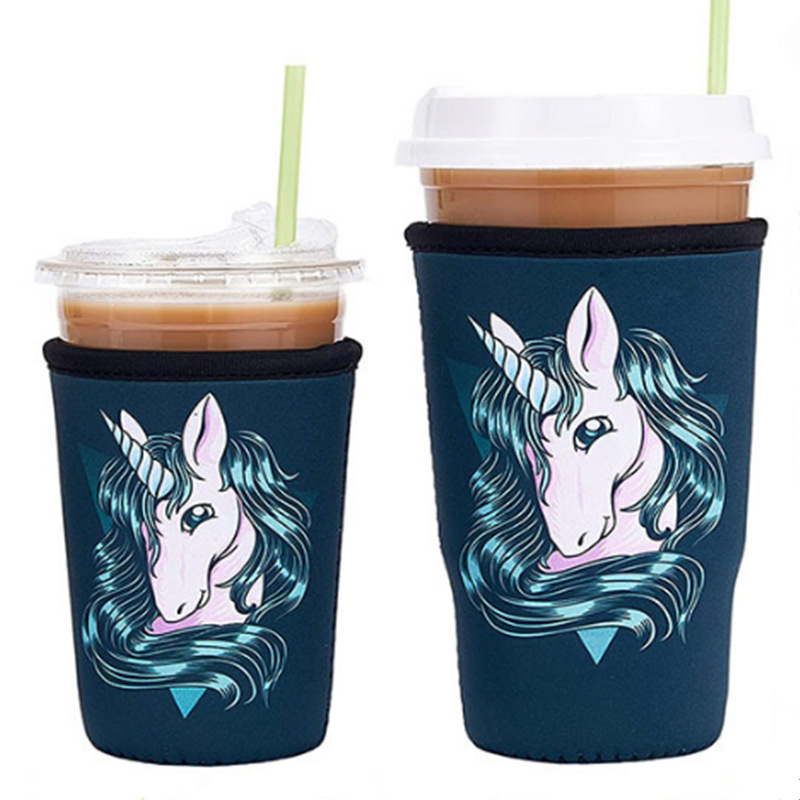 Husă pentru pahar din neopren, personalizată pentru ceai cu lapte și cafea, impermeabilă și izolantă, cu logo prin sublimare