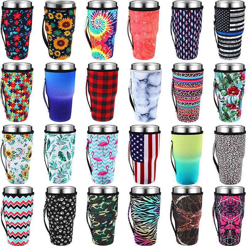 Set de huse textile cu izolație pentru pahare: cafea, ceai cu lapte și doze de băuturi răcoritoare