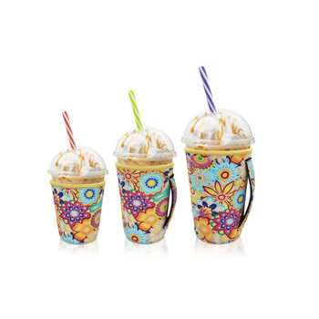 Set de husă pentru pahare din material scuba pentru ceai cu lapte, pahare cu mâner, husă pentru gheață, husă pentru corn de înghețată și ceașcă de cafea