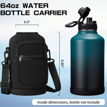 Husă izolatoare pentru sticla de 64oz și geantă cu capacitate mare de 128oz pentru activități în aer liber – design tematic spațial