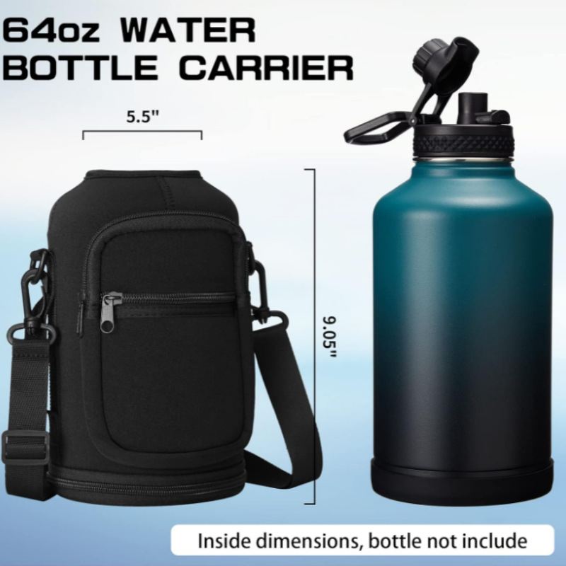 Husă izolatoare pentru sticla de 64oz și geantă cu capacitate mare de 128oz pentru activități în aer liber – design tematic spațial