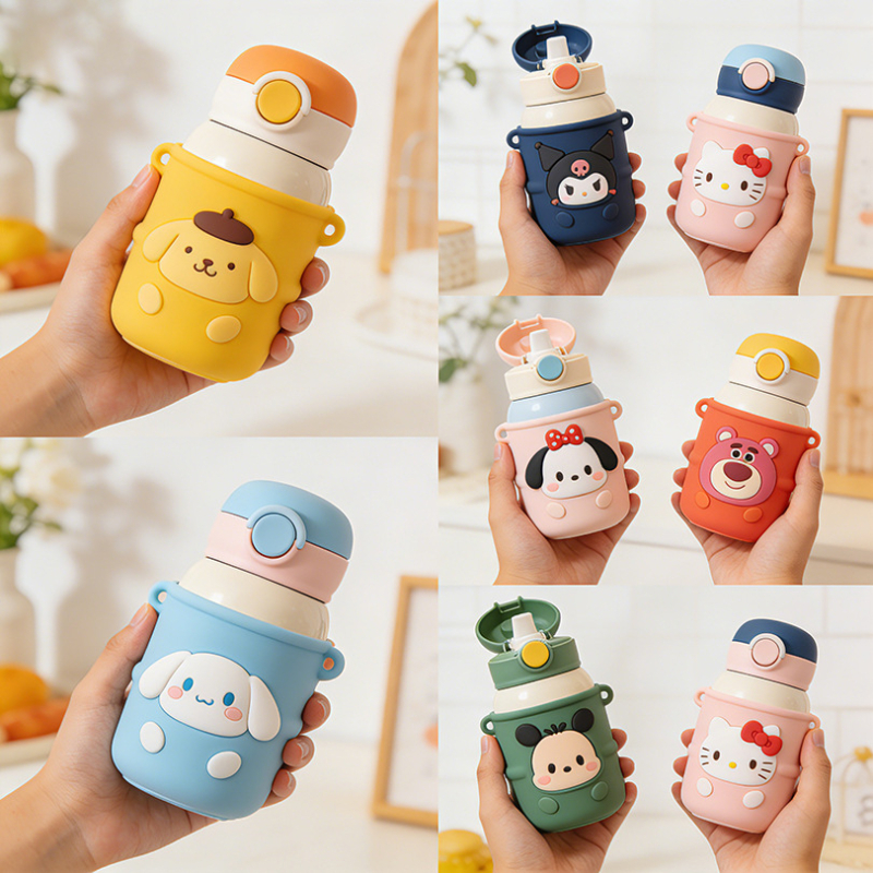 Husa din silicon pentru ceașcă, personalizabilă, izolație termică, ecologică, design cu desene animate, anti-alunecare, rezistentă la apă, silicon moale