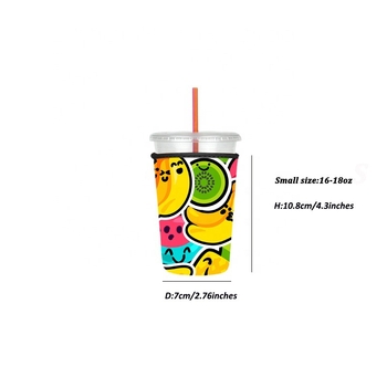 Manșon din neopren pentru pahar cu bază pentru cafea rece, manșon pentru corn înghețat ținut în mână, husă pentru pahar cu bază, model personalizabil