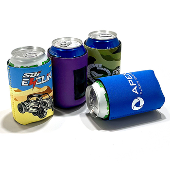 Manșon 12oz pentru doze și sticle de bere, din RPET reciclat, cu spumă, design subțire, cu bază