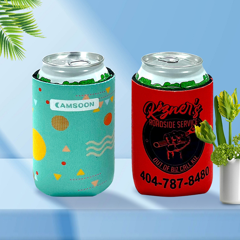 Manșon 12oz pentru doze și sticle de bere, din RPET reciclat, cu spumă, design subțire, cu bază