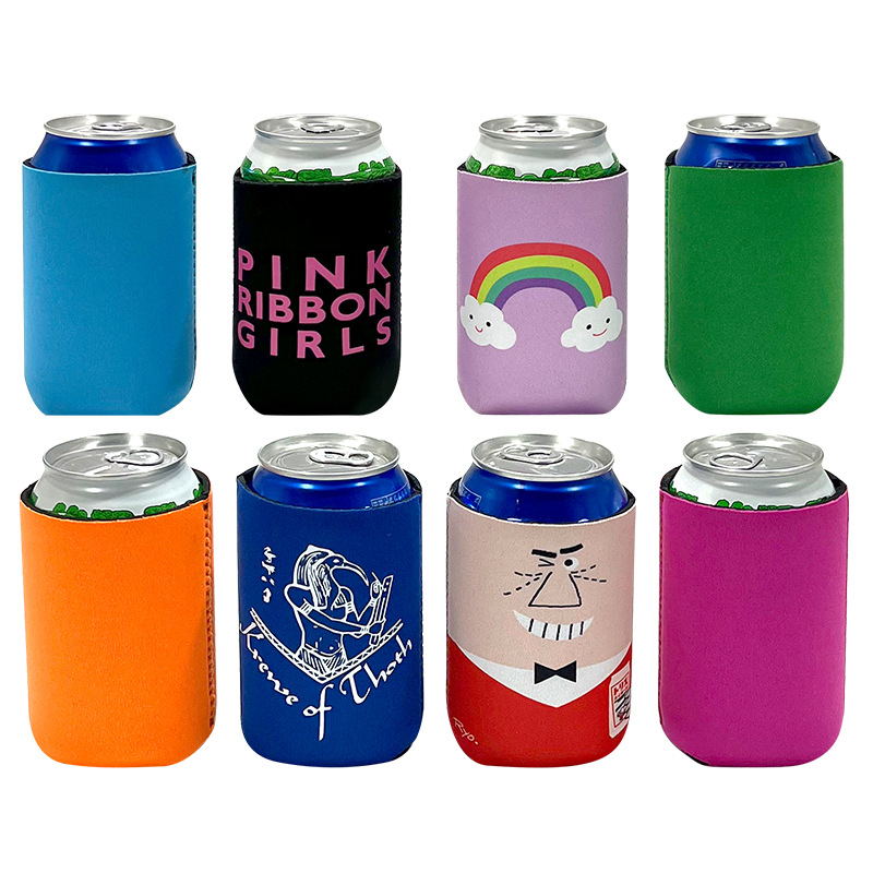 Manșon 12oz pentru doze și sticle de bere, din RPET reciclat, cu spumă, design subțire, cu bază