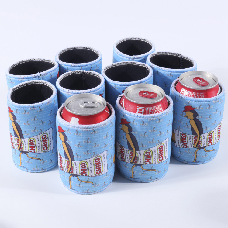 Set husă izolatoare pentru pahar de bere de 330 ml, exterior textil și izolație SBR
